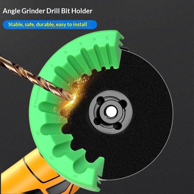 Drill Bit Sharpening Guide For 100mm Angle Grinder 3‑12mm Drill Bit Sharpener Holder Power Tool Grinding Attachment