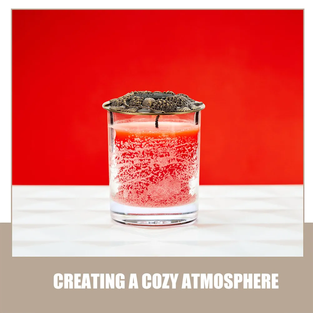 2Pcs Metal Topper Hollow Jar Lid Cover for Scented Candles Prevent Wax Splatter Enhance Fragrance Diffusion Home