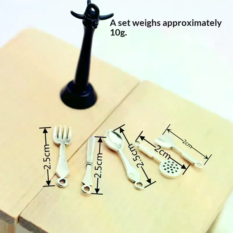 6개입 어린이 역할 놀이 장난감 인형집 주방 도구 세트 미니어처 모델 주방 액세서리