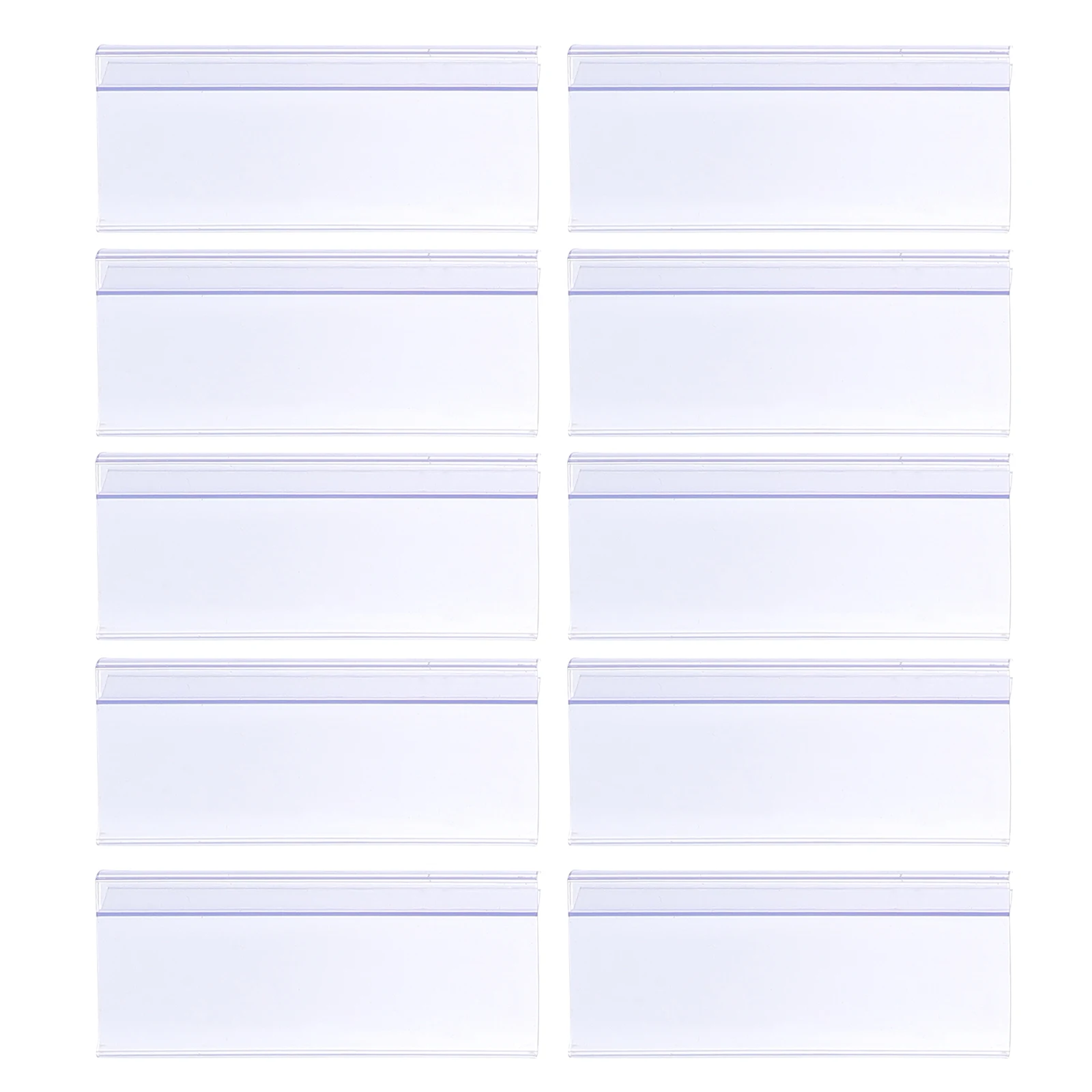 

10 Pcs Transparent Price Tag Label Holder Strips Clear Plastic Shelf Sign Labels Holders