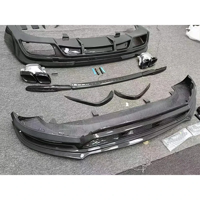 

Runde for GLC 63 upgraded Bs carbon fiber body kit front lip fog lampshade grille wheel arches rear lip roof wings