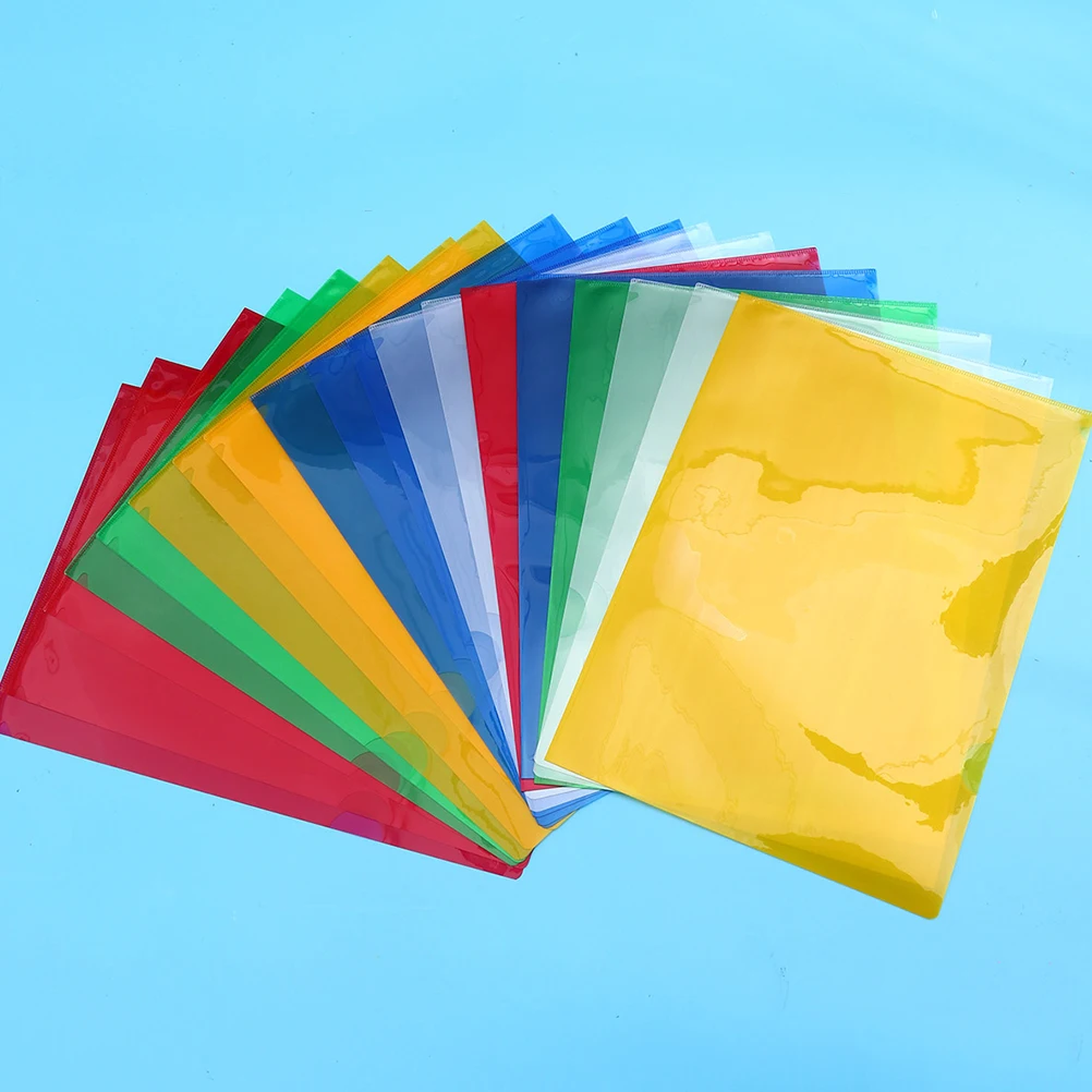 

L Shape Plastic Clip Board Office School Supplies A5 Paper Holder File Organizer with Elastic Rope Wall Hanging for Teachers