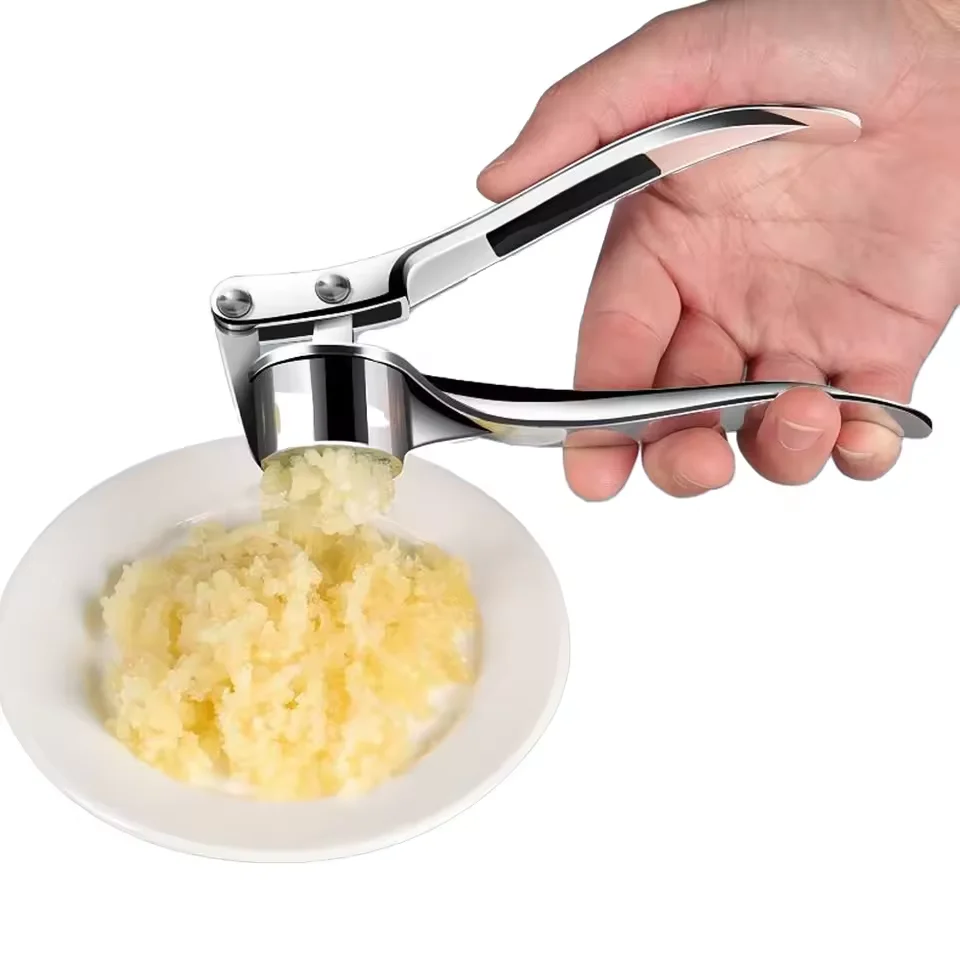 Garlic Press Crusher Mincer Kitchen Stainless Steel Garlic Smasher Squeezer Manual Press Grinding Kitchen Tool Accessories