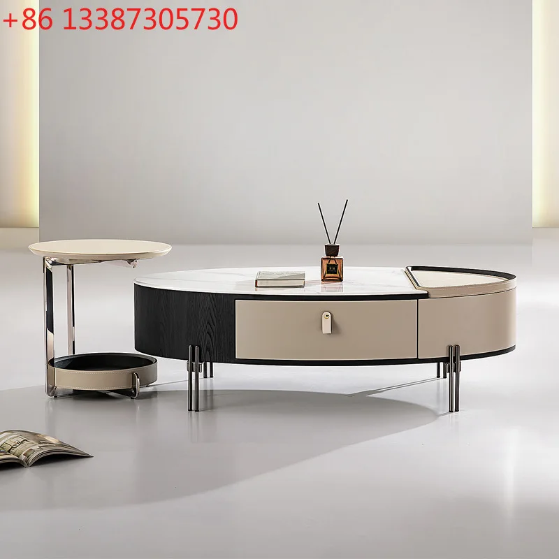 

Italian coffee table combination household large-capacity living room storage cabinet