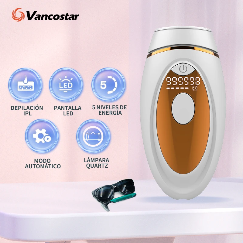 999900   Depiladora láser Flashes IPL, pantalla LCD, depilación permanente indolora, recortadora de Bikini, depiladora portátil