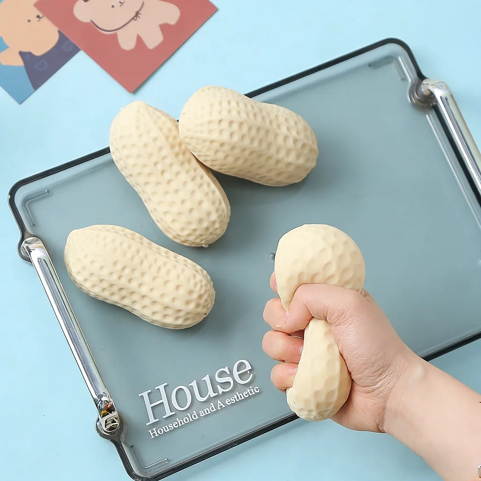 

Креативный арахисовый антистресс-мячик: мягкая игрушка-сквиш для снятия стресса, сенсорная игрушка ASMR, медленно восстанавливающая форму, подарок для снятия тревоги