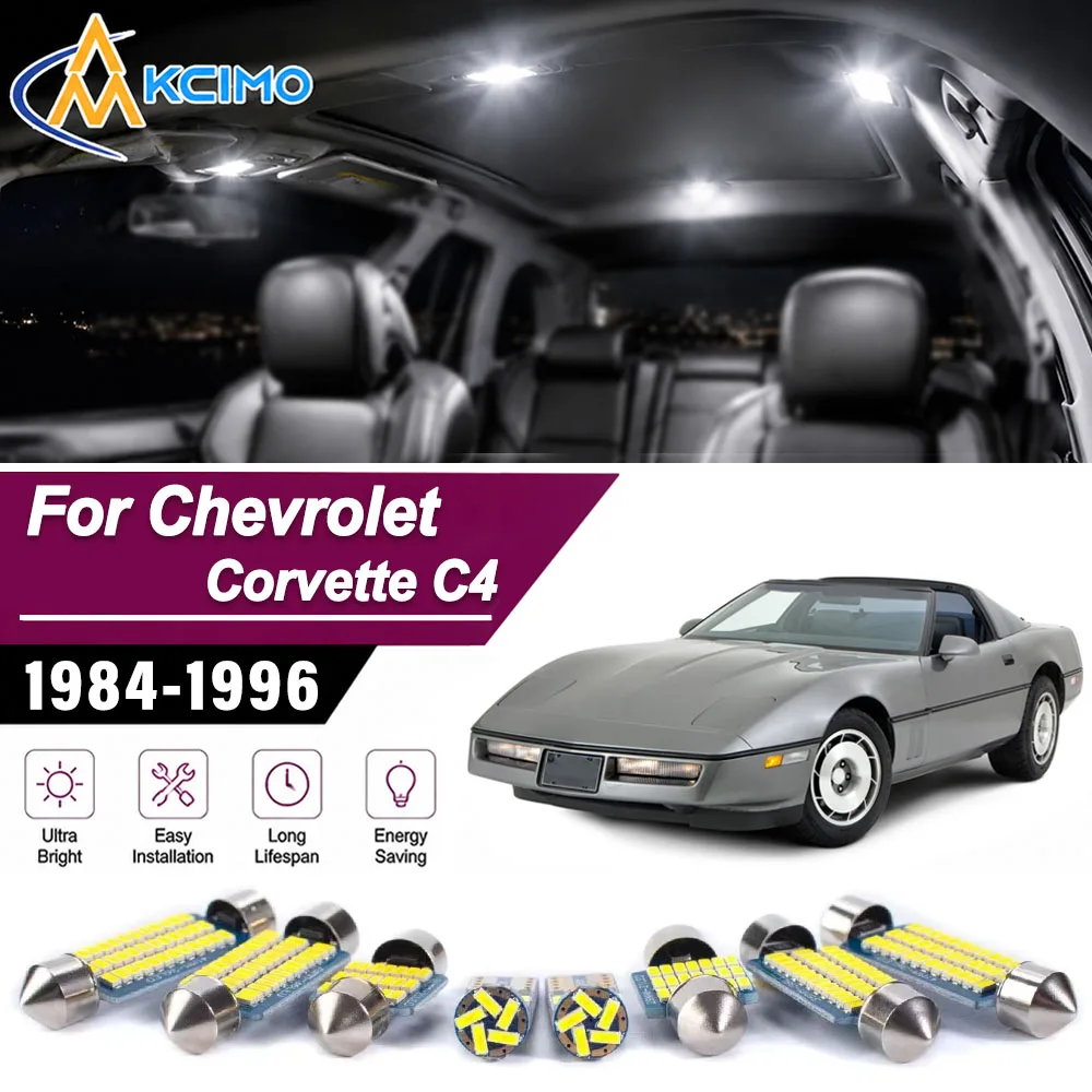 Plug And Play Canbus Error Free LED Indoor Lighting Bulbs Accessories For Chevrolet Corvette C4 1984-1996 Auto Interior Lights