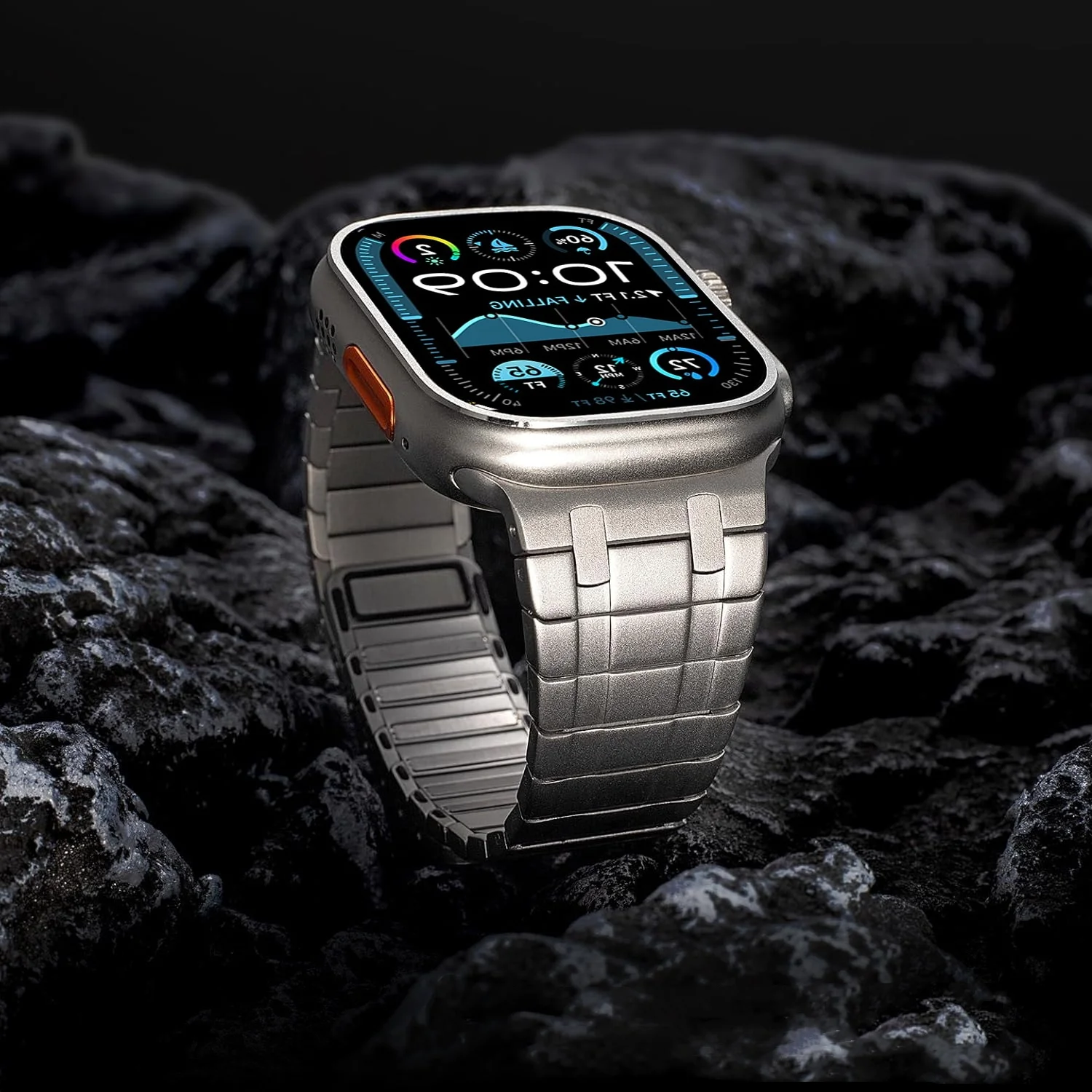 

Титановый цветной магнитный металлический ремешок для Iwatch Series 10 9 8, браслеты из нержавеющей стали для Apple Watch Ultra 49 мм, 42 мм, 46 мм