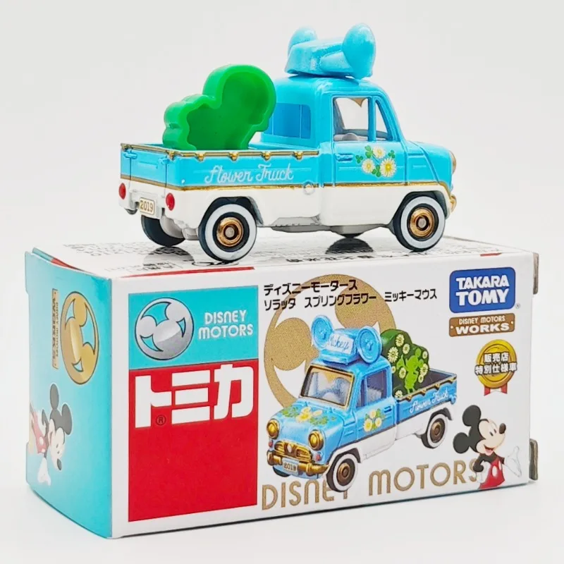 TAKARA TOMY Tomica DISNEY MOTORS Mickey Lentebloem Truck Legering Speelgoedmotorvoertuig Diecast Metaal Model Geschenken