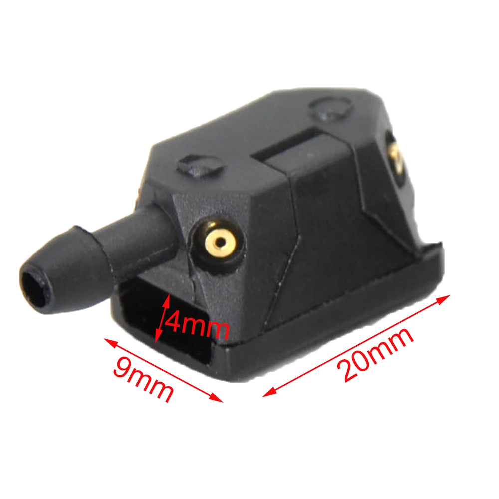 2X Universal Car Windscreen Washer Wiper Water Spray Onto 4 Way Mounted Upgrade Arm Adjusted Nozzles Jets