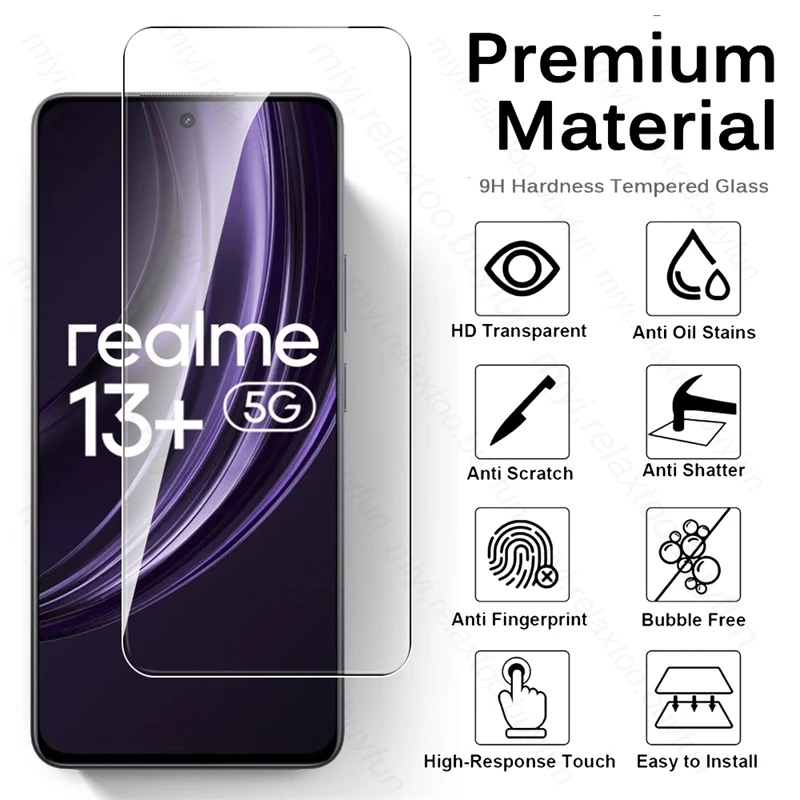 Realme13+ 5G Glass 2To1 Camera Protector for Realme13 Realme 13+ 13 Plus 5G 9H Screen Protected Tempered Glass HD Film Cover