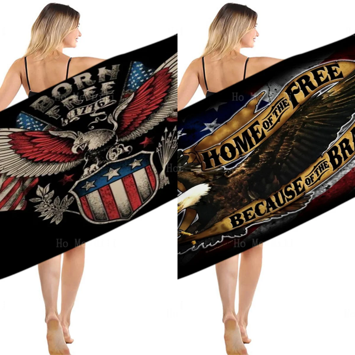 The Eagle Of The American Military Market Stand On The Flag Quick Drying Towel It Can Be Used In Places Like Yoga Fitness