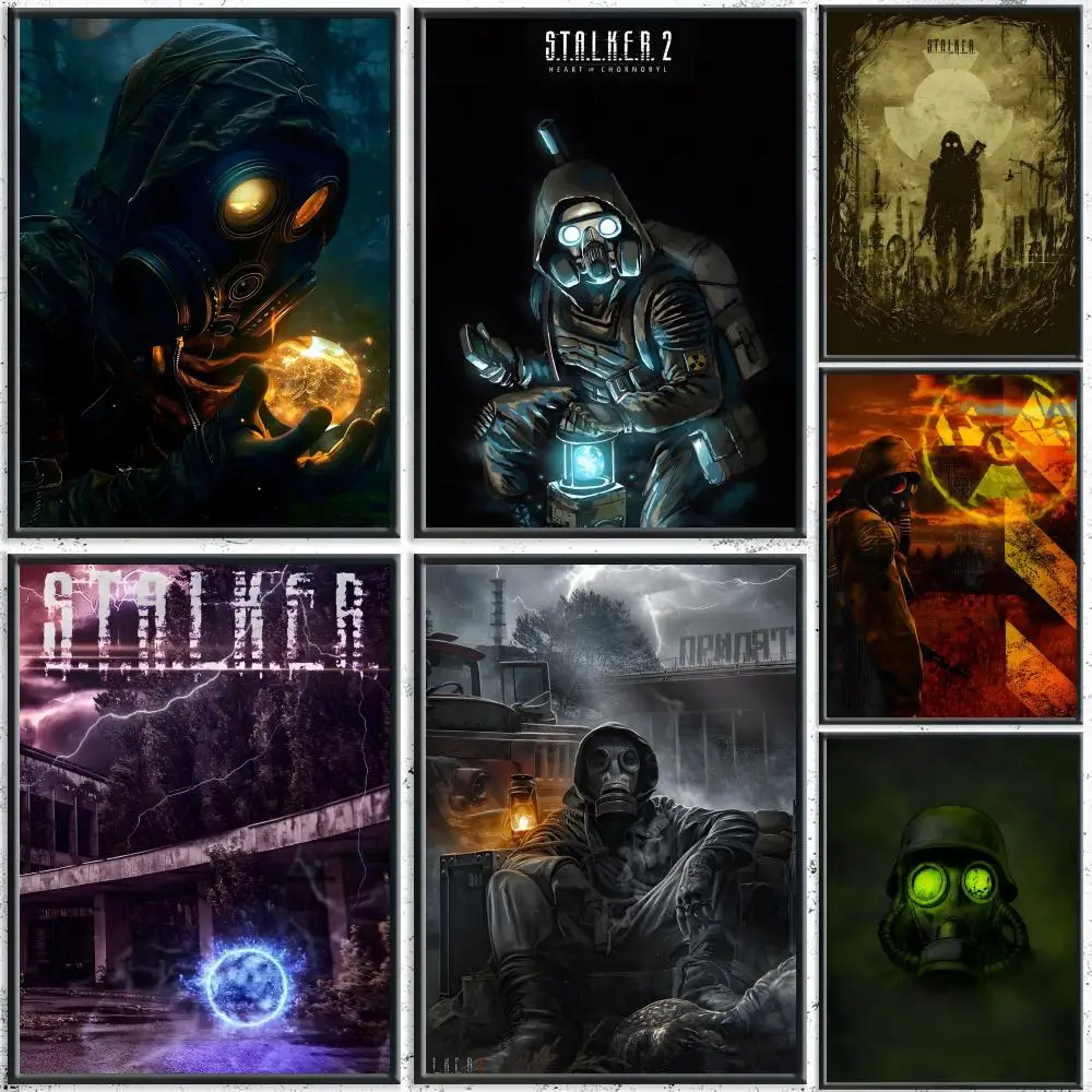 S.T.A.L.K.E.R 2 قلب كورنوبيل اللوحة الخط HD قماش المشارك تجعد الحرة مقاوم للماء جميع الفضاء جدار ديكور #1