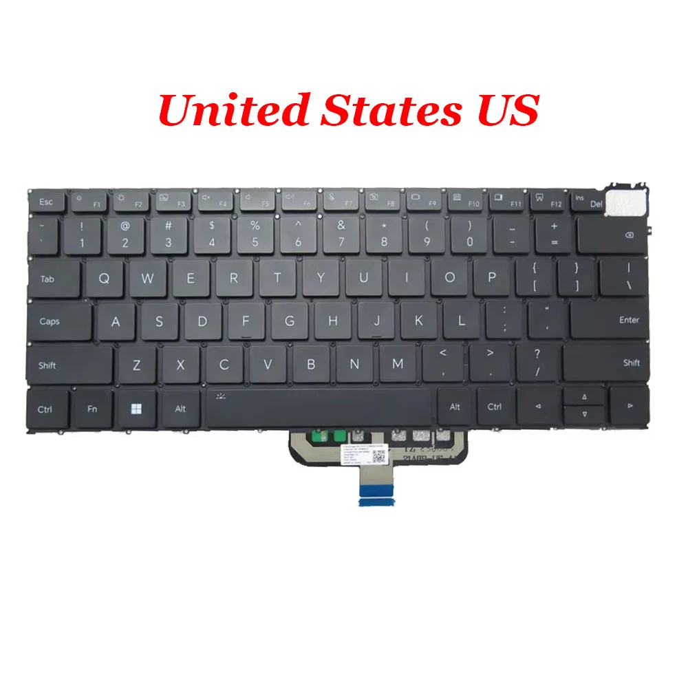 Laptop Keyboard For Honor MagicBook X 14 KT0121A8ES62USA00 5506AACE 21A8B Black United States US With Backlit
