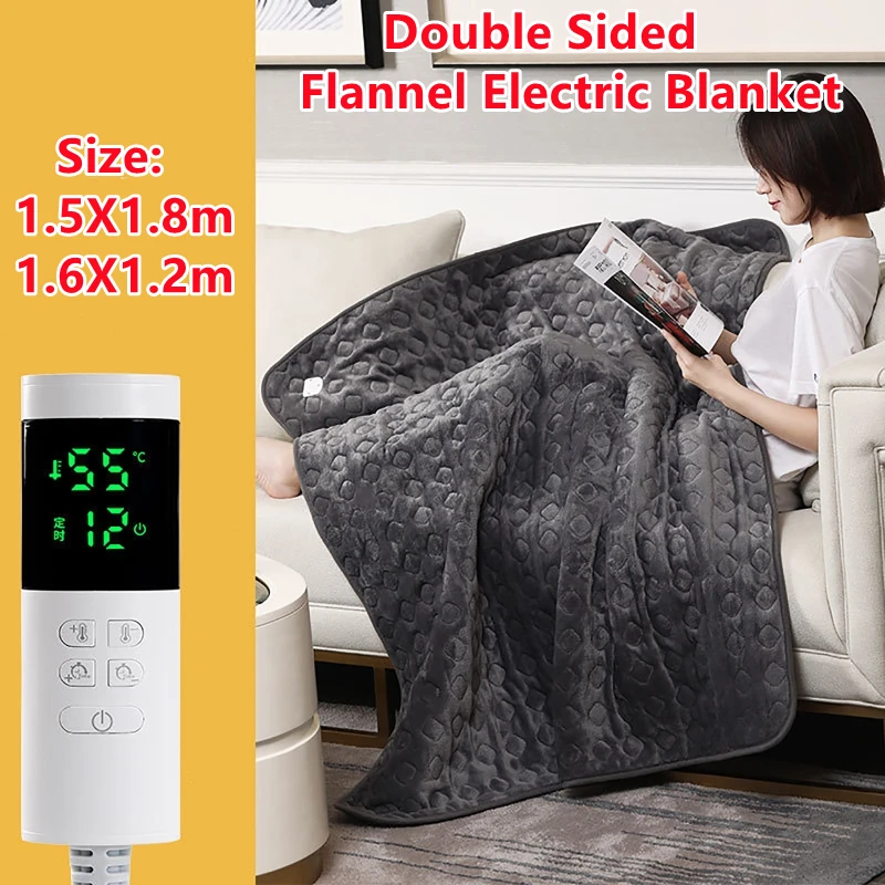 Electric Blanket Double-sided Flannel  220V  Warm Bed Heater Electric Mattress Soft Heating Blanket Warmer Heater Carpet Pad