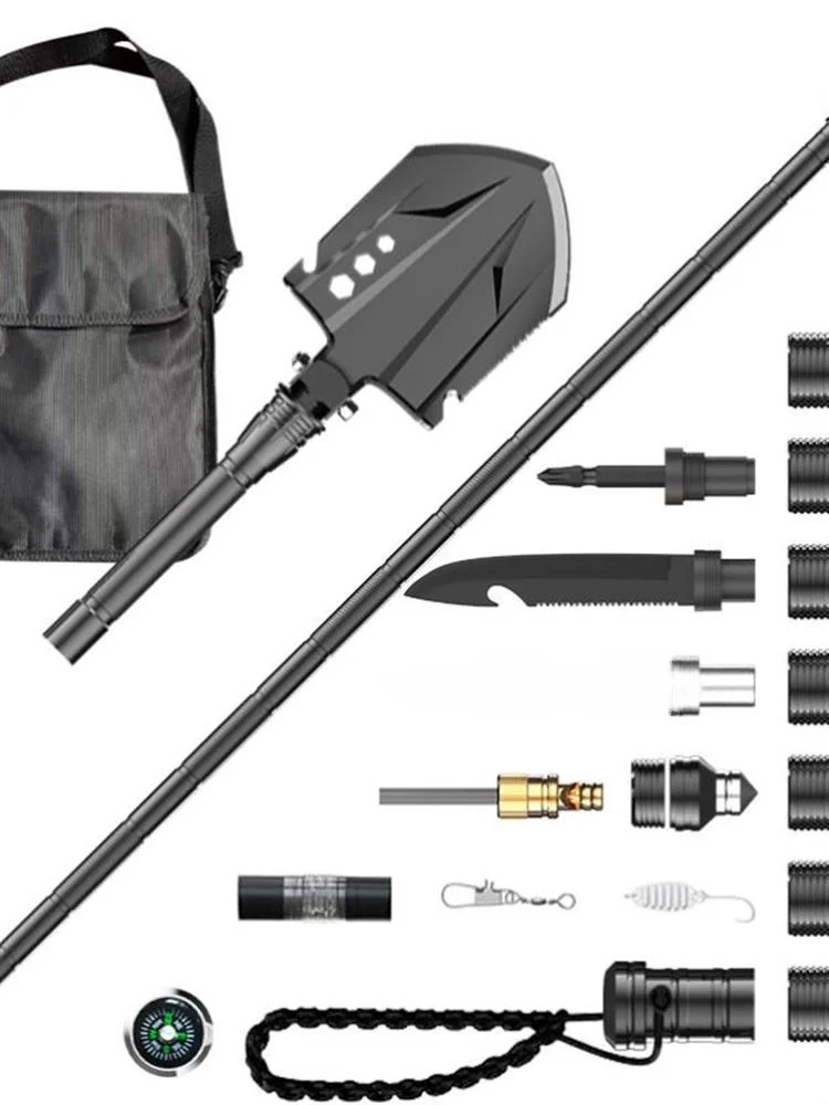 baton-de-randonnee-multifonctionnel-en-alliage-d'aluminium-pelle-d'ingenieur-ensemble-tactique-ameliore-auto-defense-trekking-alpinisme-equipement