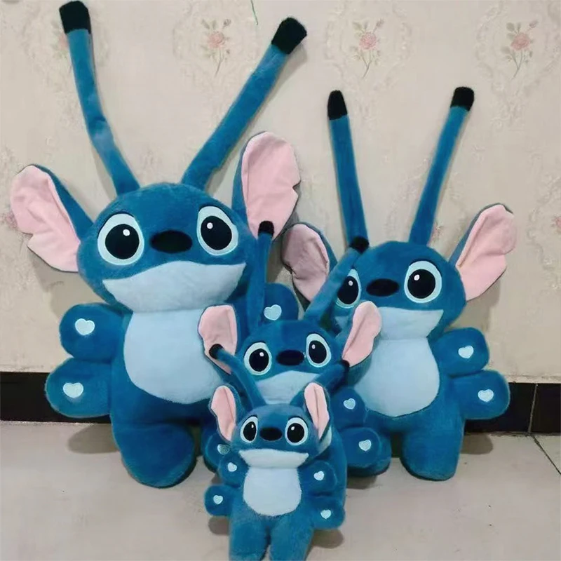 

Новинка 2025 года, плюшевая игрушка Kawaii Stitch, шестиручная стежка, мягкая кукла, персонаж мультфильма, плюшевый детский подарок на день рождения, Рождество для девочек