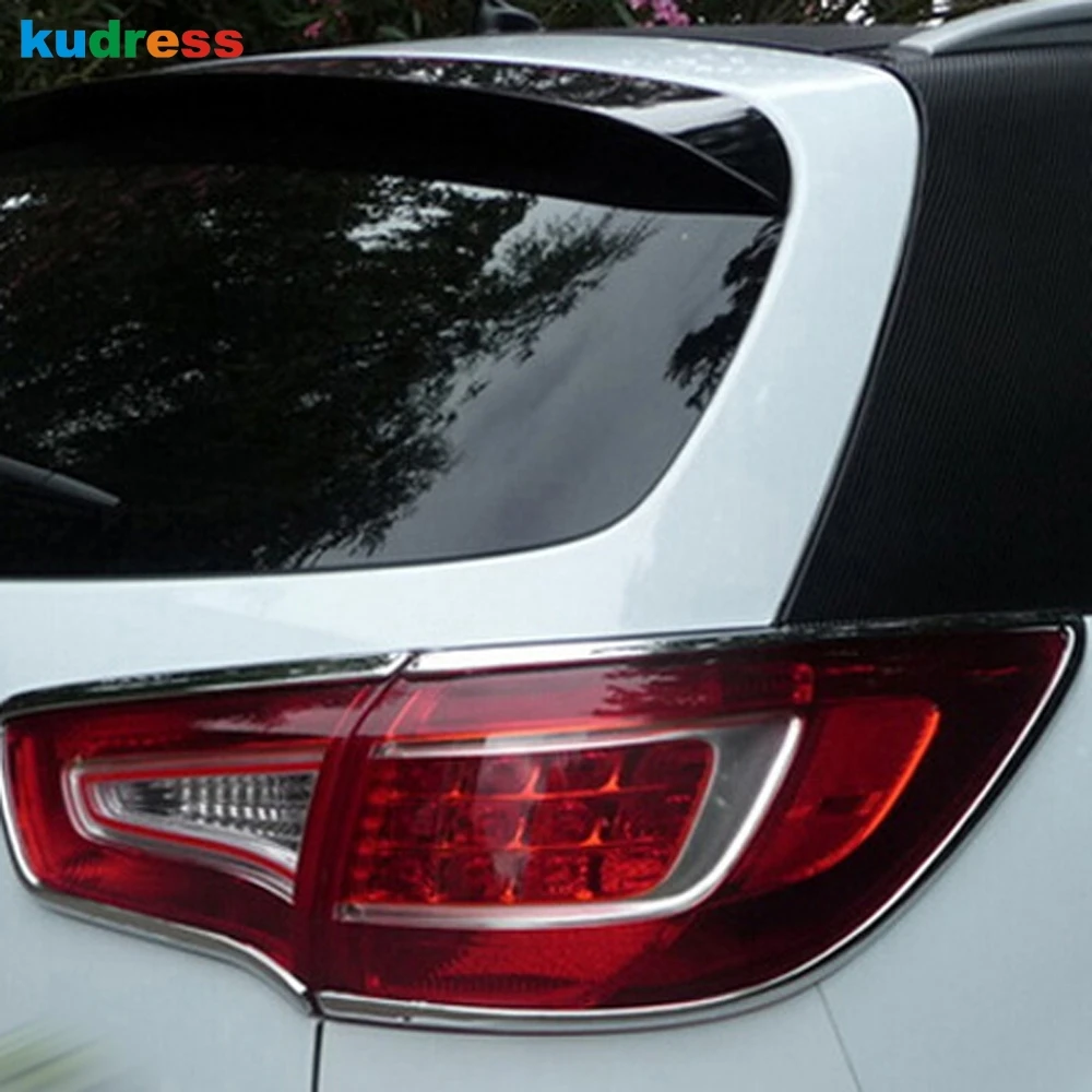 Rear Light Lamp Cover Trim For Kia Sportage 2010 2011 2012 2013 2014 2015 Chrome Car Tail Taillight Trims Exterior Accessories