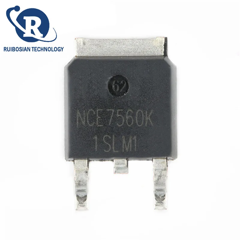 10Pcs New original NCE7560K/TO-252-2Pins MOSFET field effect tube a75v N channel patch