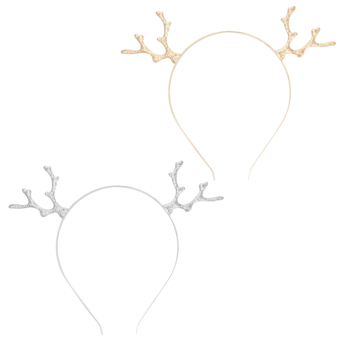 

2Pcs Realistic Antler Hair Band Christmas Headpiece Lightweight Non-Deformation Holiday Party Favor Winter Theme Accessory