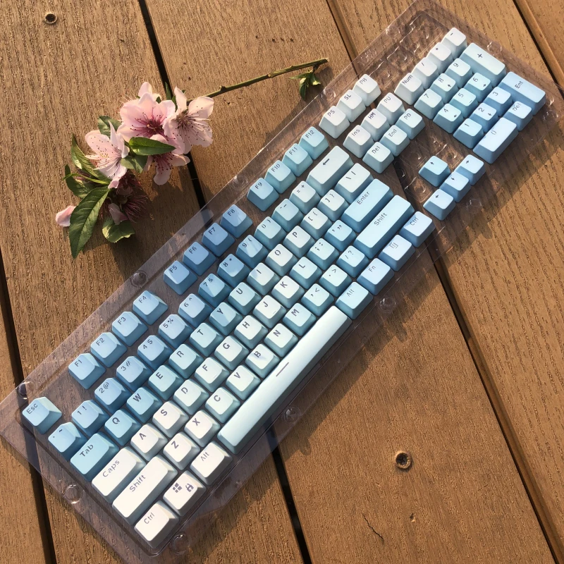 

104 Keys Gradient Rainbow PBT Keycaps For Cherry MX Switch Mechanical Keyboard OEM Profile RGB Gaming Backlit Keycap Custom DIY