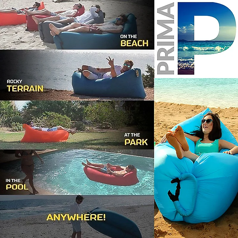 Inflatable Sofa Air Sofa Chair Portable Foldable Sleeping Bag WaterProof Couch Outdoor Camping Picnics Chairs Beach Accessories