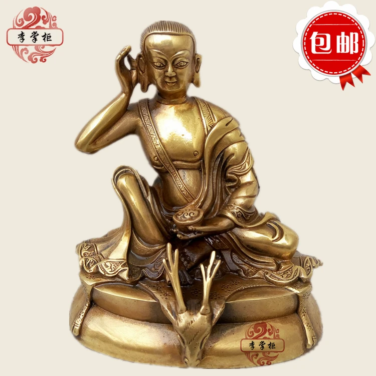 

Li Zhang's Tibetan Buddha Tantric Tibetan Pure Bronze Milarepa Yoga Practitioner Miller Buddha Statue can be stored