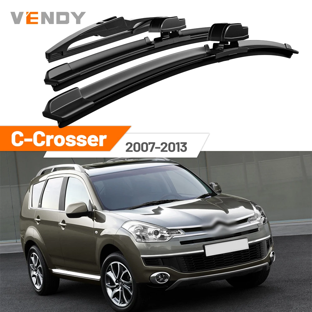 Für Citroen C-Crosser 2007-2013 2008 2009 2010 2011 2012 Vordere & Hintere Scheibenwischerblätter Windschutzscheibenwischer-Set Zubehör