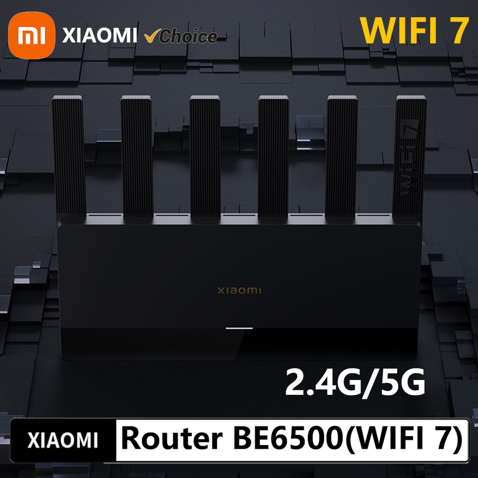  Xiaomi BE6500 Router Quad Nucleus 6500Mbps 2.5G Ethernet Port Dual Frequency 2.4/5GHz 6 Independent Signal Amplifiers Mesh Wifi7 