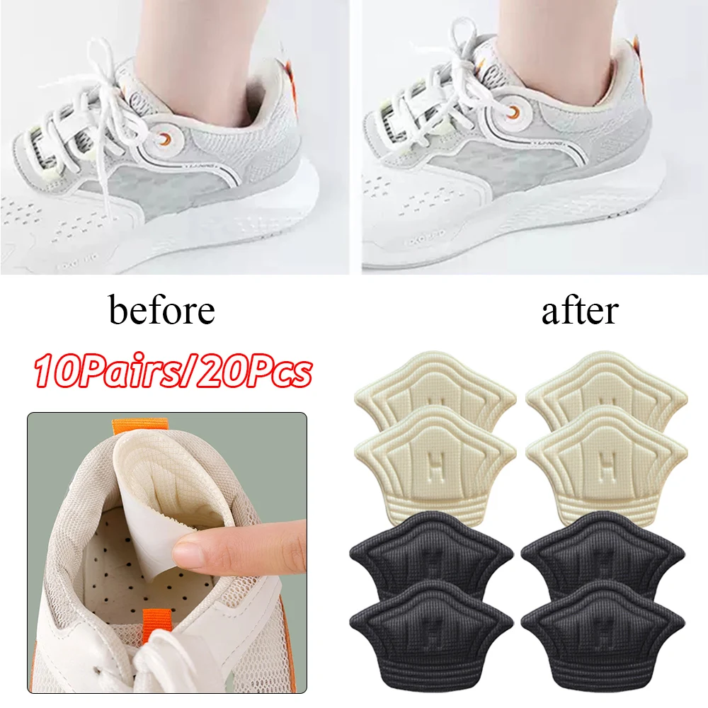 

10Pair/20Pc Sport Shoes Heel Pads Sneaker Heel Sticker Adjustable Size Antiwear Feet Pad Cushion Heel Protector Heel Back Sticke