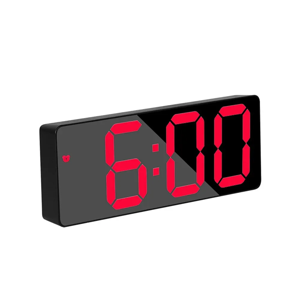 Mirror LED Digital Alarm Clock 12/24 Hours Battery/USB Operated Home Decoration Modern Multifunctional High Quality