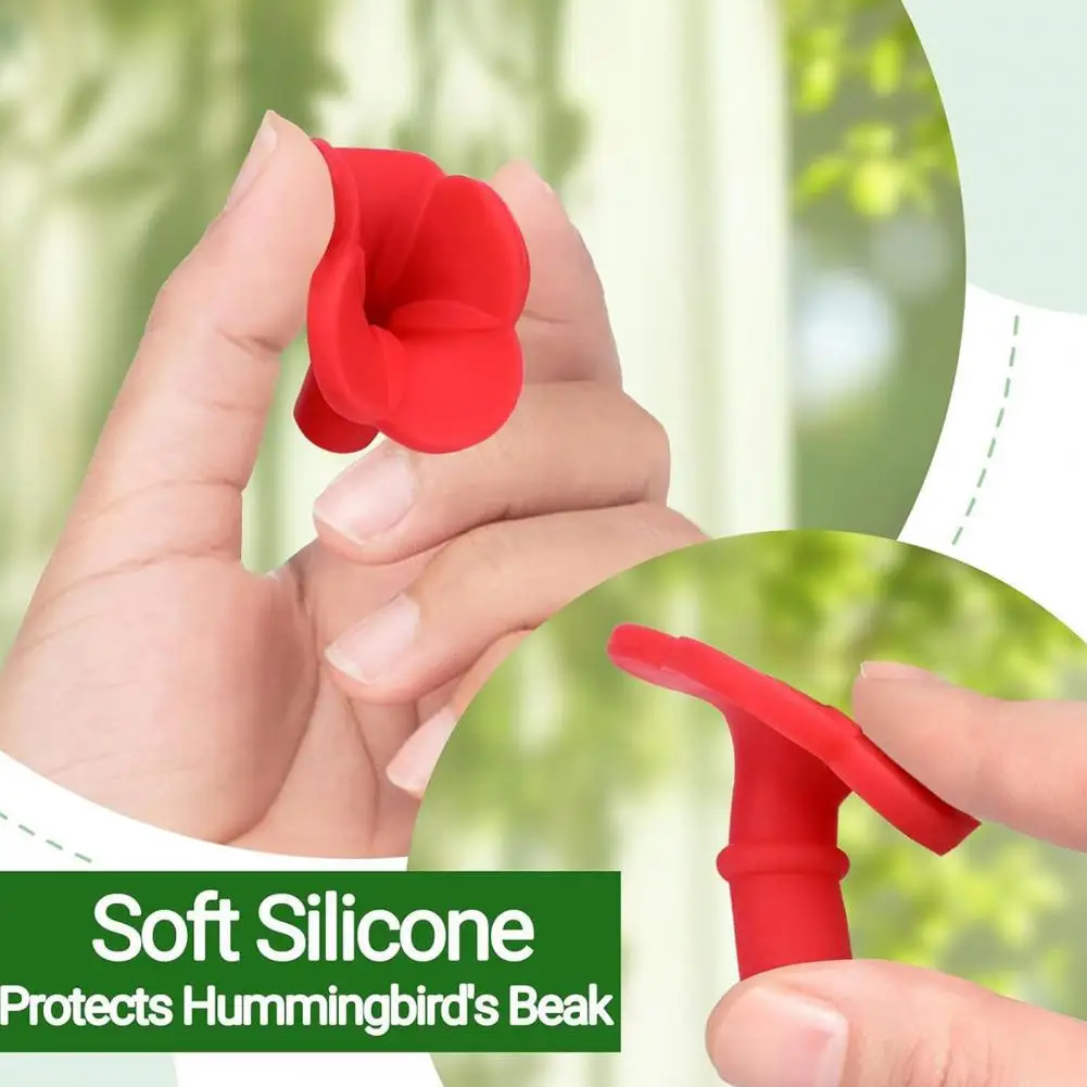 Hummingbird Feeder Supplies Hummingbird Feeder Replacement Parts 8pcs Hummingbird Feeder Replacement Flowers Bee-proof for Bird