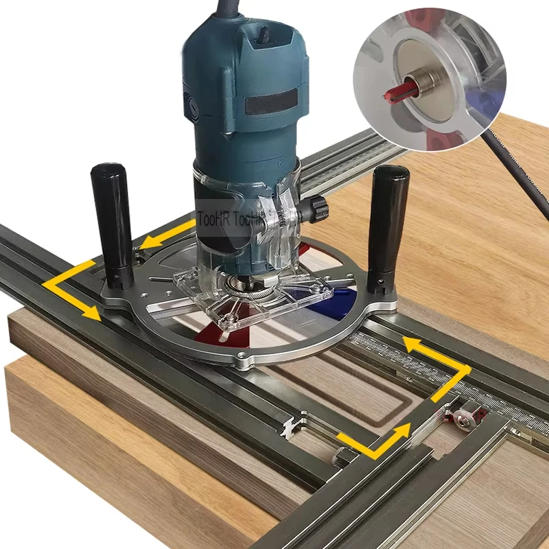 Routing Jig Frame System Adjustable Frame Rectangles and Squares Trimming Machine Milling Groove Engraving Guide Rail Bracket