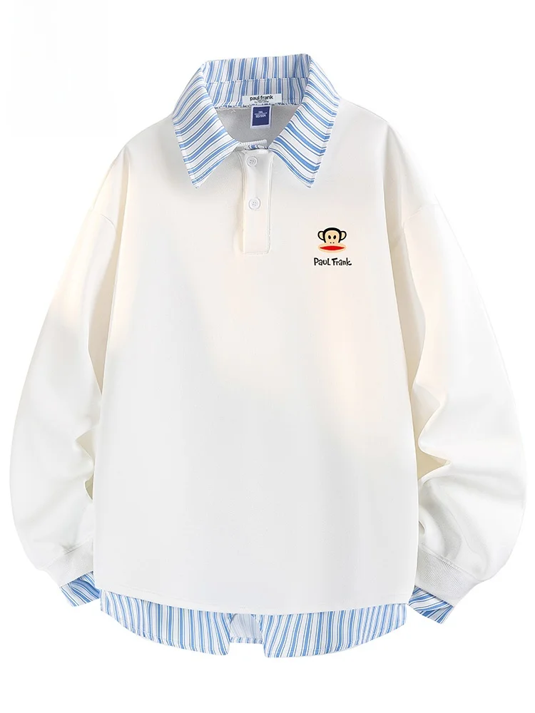 

PaulFrank Long Sve Printed Sweatirt Loose Fit Collar Men's Casual Top Comfortable Warm Youthful Polyester Fiber