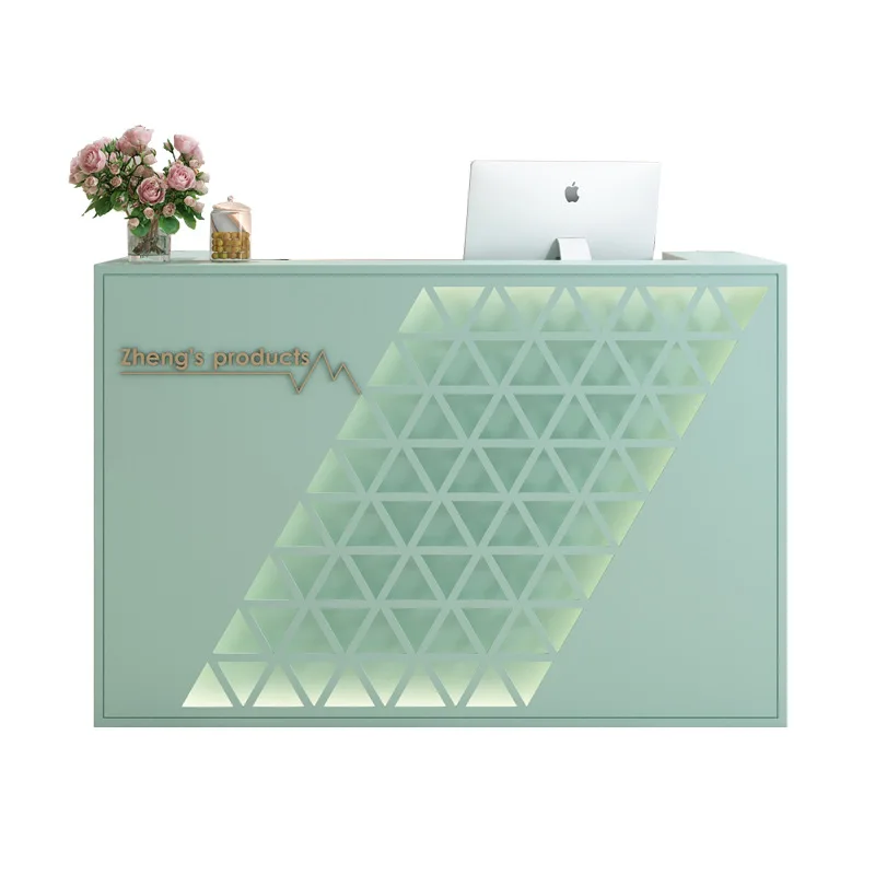 Creative clothing store counter small paint checkout page homestay barber shop hotel reception desk