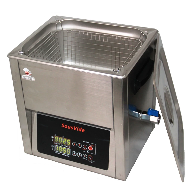Small Slow Cooking Pot 10L with Ultrasonic Cleaning Sous Vide with Temperature Adjust and Timer Dishwasher