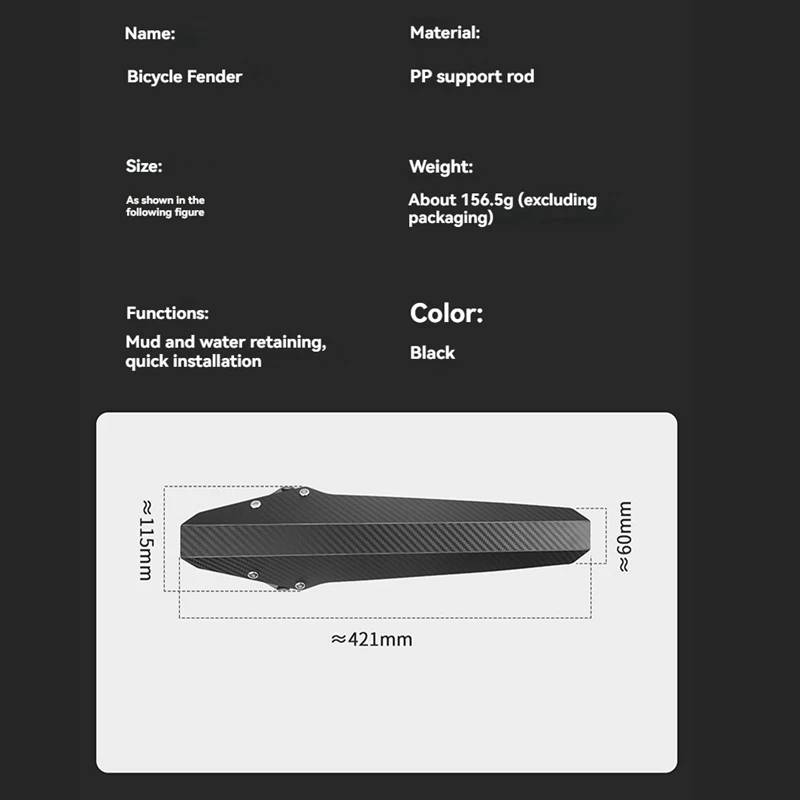 

ZXC-ryBicycle Mudguard Велосипедный брызговик Мягкий пластиковый брызговик Прочная прочность Защита дорожного велосипеда