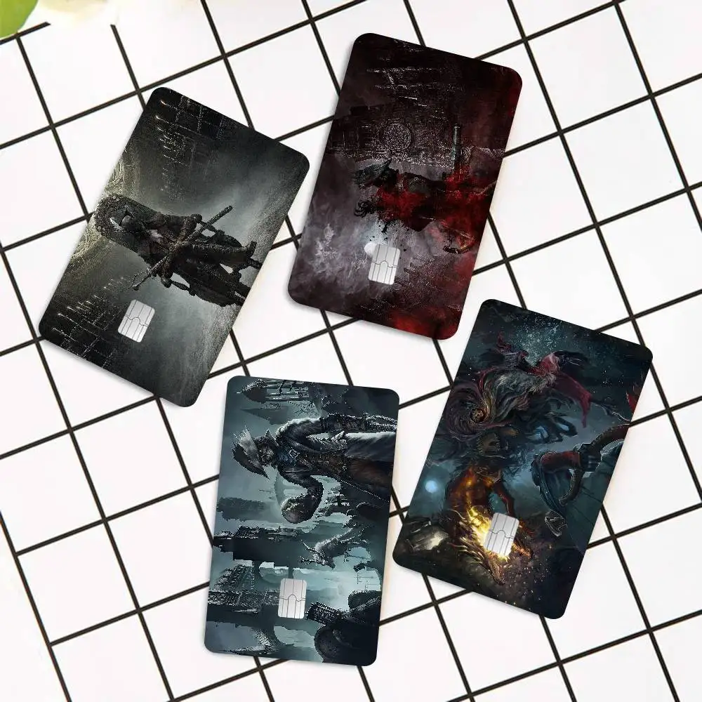 Game Bloodborne 2024 Anime Cartoon Skin Stickers Film Tape Case For Big Credit Debit Card Front Side