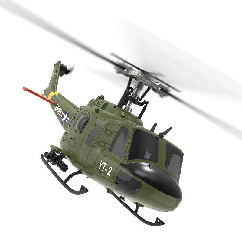 2025 New Product Yuxiang F07-V 2.4G 6CH 3D UH-1 1:34 Scale Huey Dual Brushless Motor Flybarless RC Helicopter