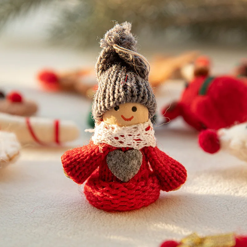 Christmas Decorations Creative Christmas Tree Cartoon Elk Felt Pendant DIY Material Small Doll Christmas Gift