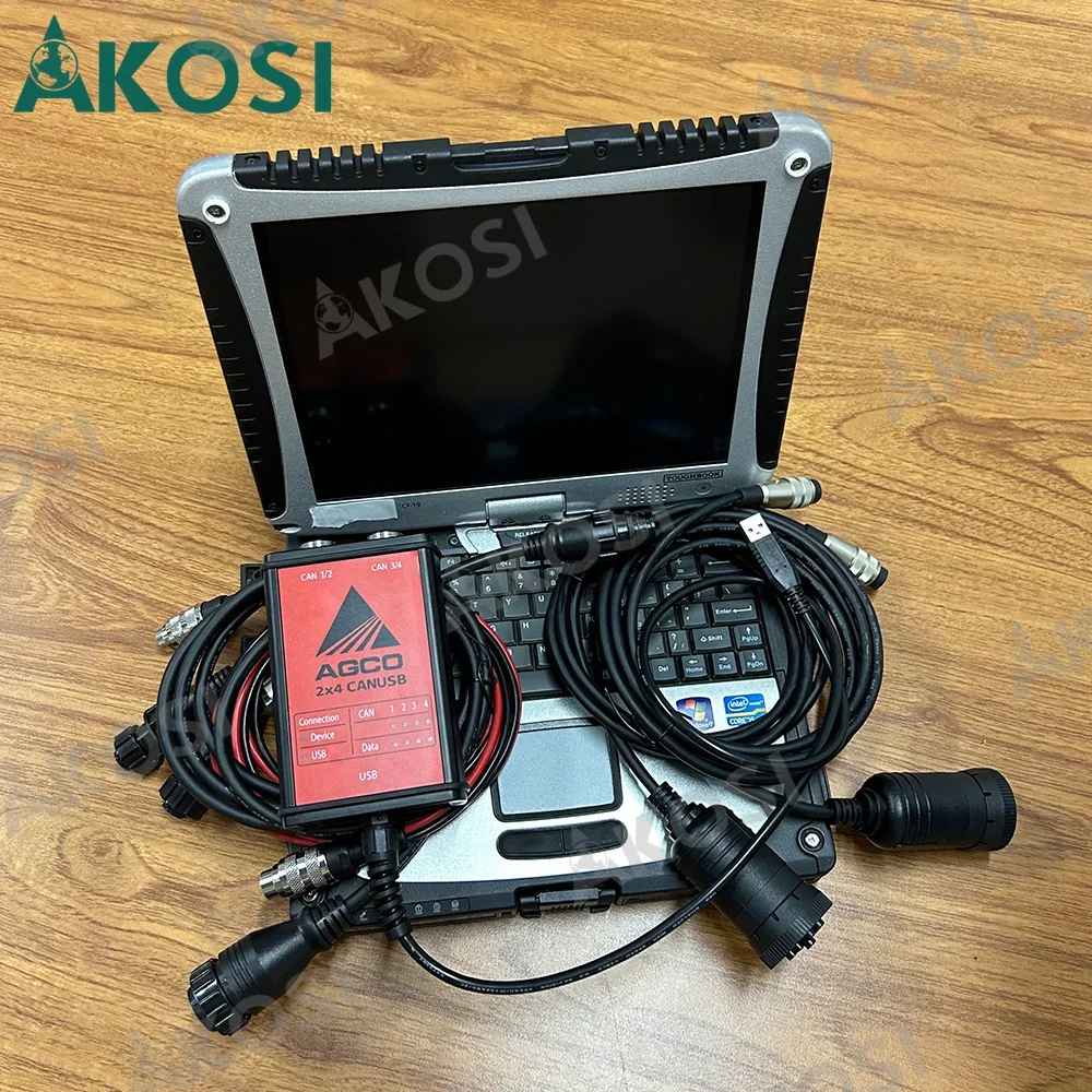 

Agricultural For AGCO OEM Diagnostic Scanner EDT FENDT FenDias AGCO CANUSB Interface Electronic Diagnostic Tool CF19 laptop