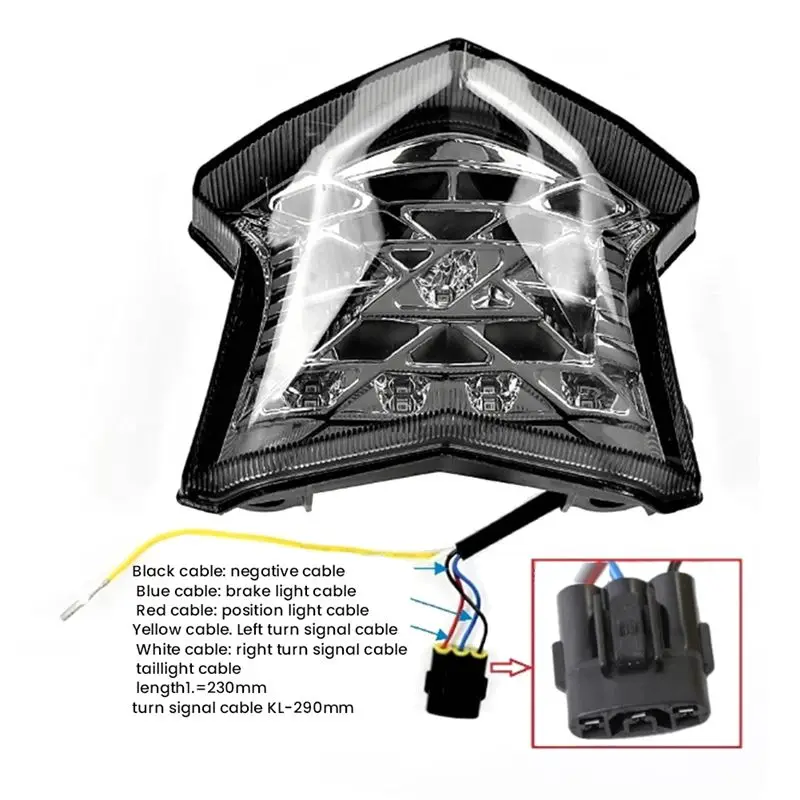 Stable-Motorcycle LED Tail Light Rear Brake Stop Lamp Turn Signal Light Flashing Light For KAWASAKI Z900 Z650 NINJA 650