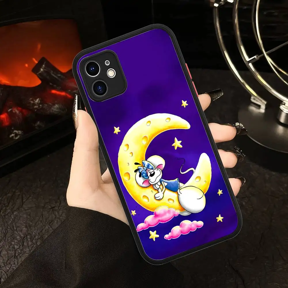 Etui na telefon Cartoon D-Diddl do iPhone'a 16 15 14 Plus 13 12 11 Pro Max, matowe, miękkie etui z bumperem.
