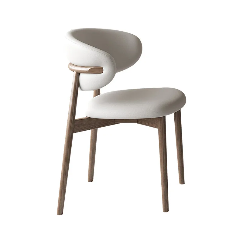 Solid wood dining chairs, modern and minimalist backrest , coffee shops, leisure fabric , small design , manuf