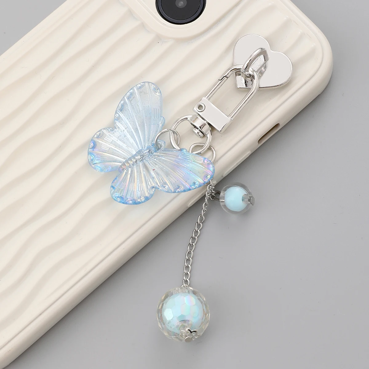 Phone Cases Hong Kong - Colorful Butterfly With Pearl Pendant, Phone