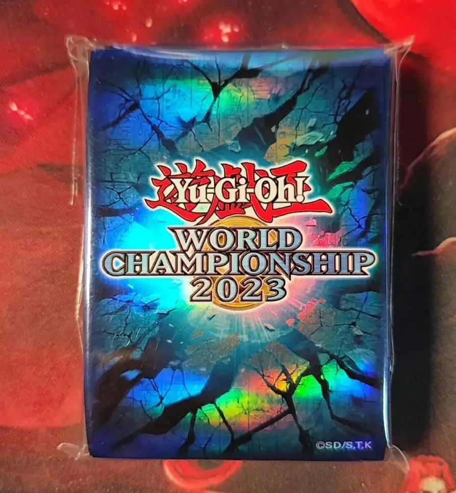 50Pcs Yugioh KONAMI Duel Monsters World Championship 2023 Blue Edition Collection Official Sealed Card Duelist Protector Sleeves