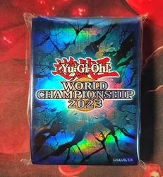 50Pcs Yugioh KONAMI Duel Monsters World Championship 2023 Blue Edition Collection Official Sealed Card Duelist Protector Sleeves