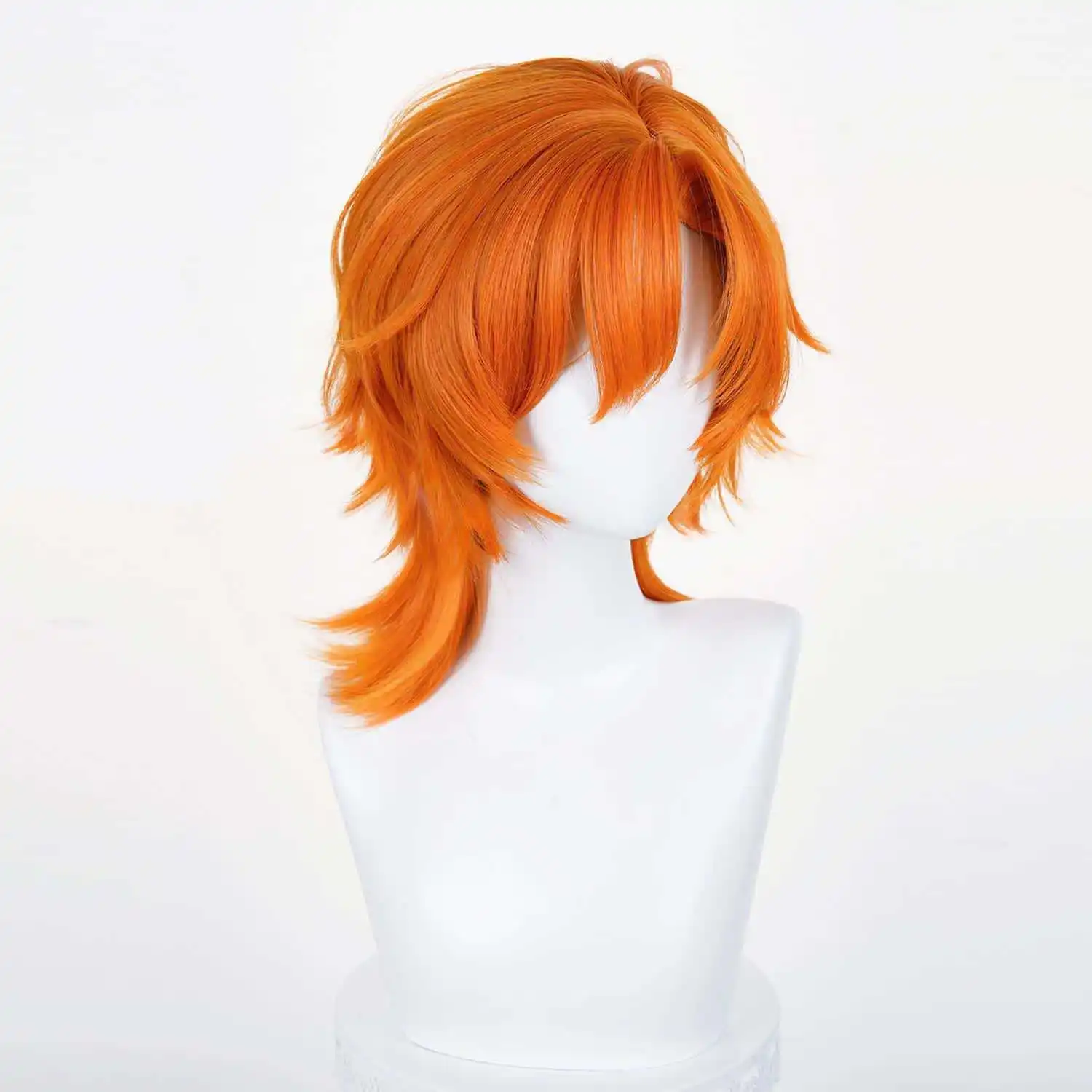 Anime Nick Wilde Cosplay Wig Orange Wig Cosplay Heat Resistant Synthetic Wigs for Halloween Carnival Party