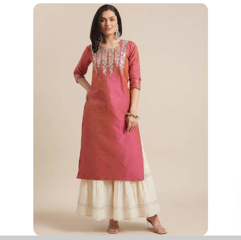 indian-exotic-traditional-women's-loose-round-neck-casual-jacquard-dance-embroidered-top