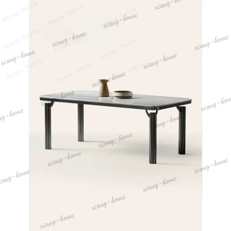 Factory Direct Dining Table Large Flat Restaurant Dining Table Rectangle High-end Marble Dining Table